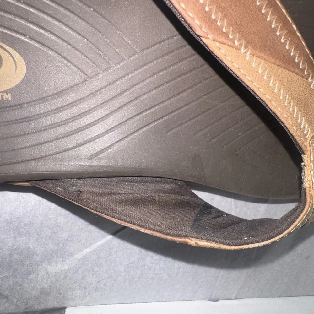 Men’s Brown Flip Flop Sandals Size 9 Casual Comfort Beach